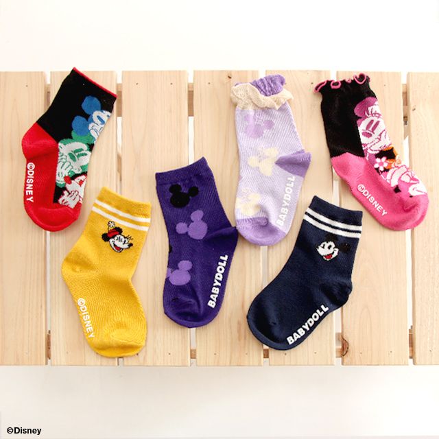 【ベビードール】 ディズニー クルーソックスセット7203 ミッキー