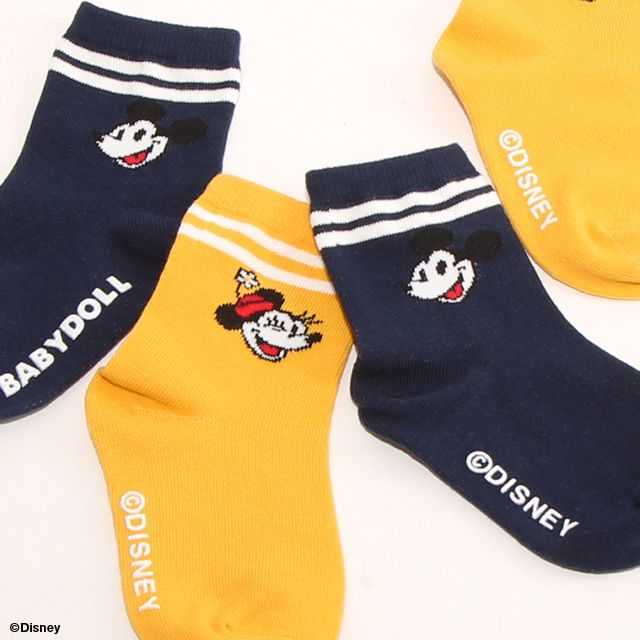 【ベビードール】 ディズニー クルーソックスセット7203 ミニー