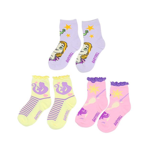 公式 ショップディズニー ベビードール ディズニー プリンセス クルーソックスセット 6333 ラプンツェル