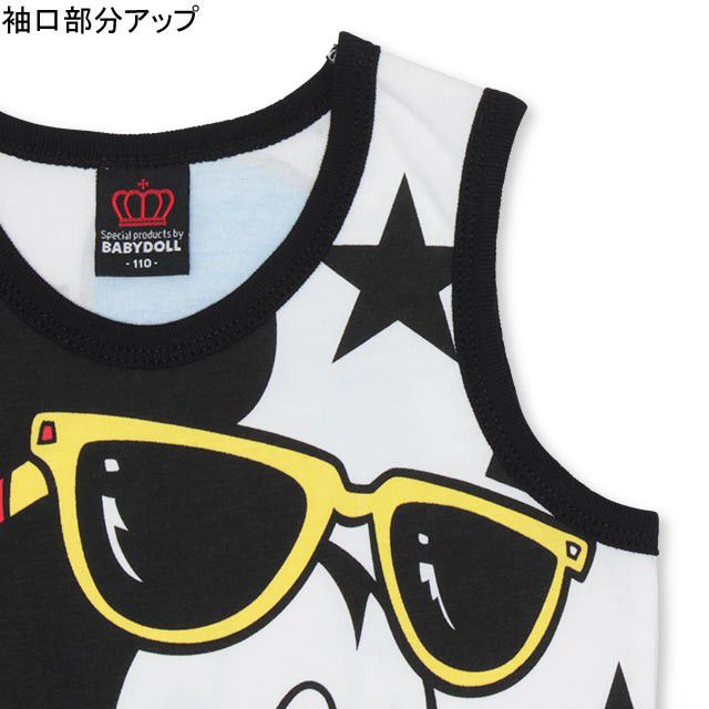 【ベビードール】チップ デール BIGフェイスタンクトップ 4205K / ベビーサイズ キッズ トップス ノースリーブ 天竺素材