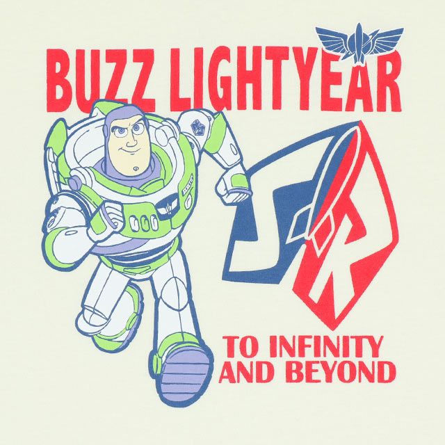 【ベビードール】バズライトイヤー キャラクターフードロンT 7054K / ベビーサイズ キッズ トップス 長袖 薄手 フード部分ニットデニム素材 重ね着に使える 天竺素材