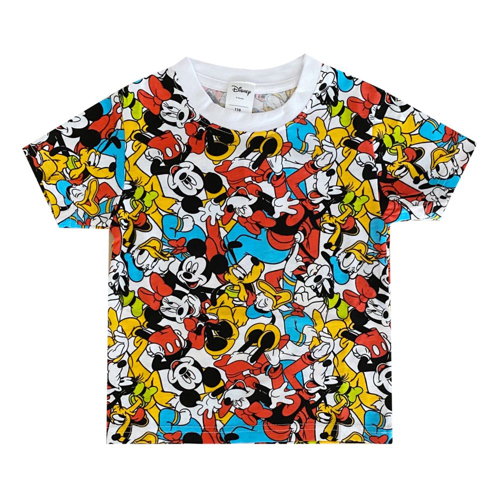 公式 ショップディズニー ディズニー ミッキーマウス フレンズ 総柄プリント Kids ｔシャツ ぎっしり