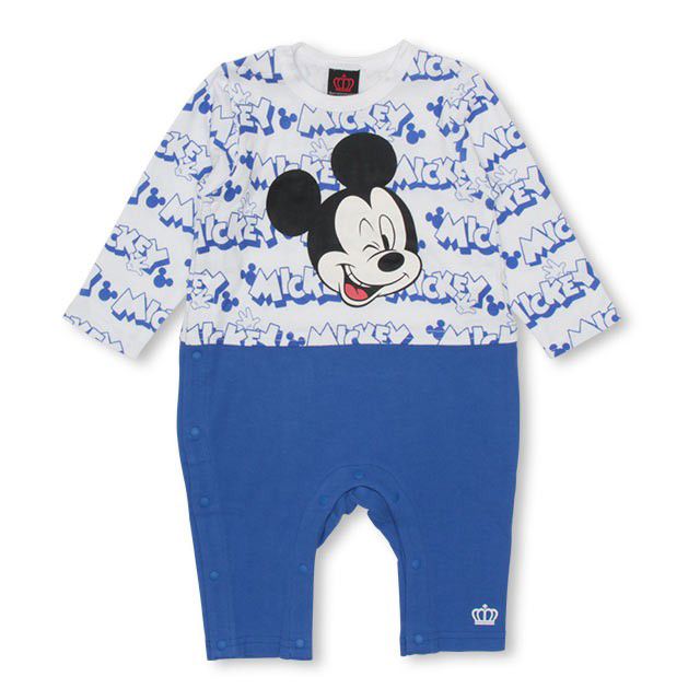 【ベビードール】ミッキー ギフトBOX付き 3点ギフトセット 4330B 【DY】 oa20 / ベビーサイズ 赤ちゃん 出産祝い 贈り物 プレゼント ベビー服 ベビー用品 長袖 ロンパース ケープ スタイ コーデセット