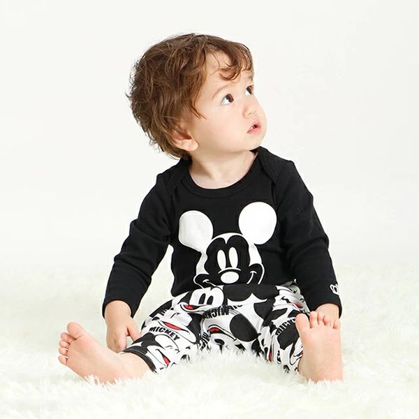 【ベビードール】ミッキー ギフトBOX付き 3点ギフトセット 4331B 【DY】 oa20 / ベビーサイズ 赤ちゃん 出産祝い 贈り物 プレゼント ベビー服 ベビー用品 長袖 ロンパース ズボン モンキーパンツ 耳付き帽子 コーデセット