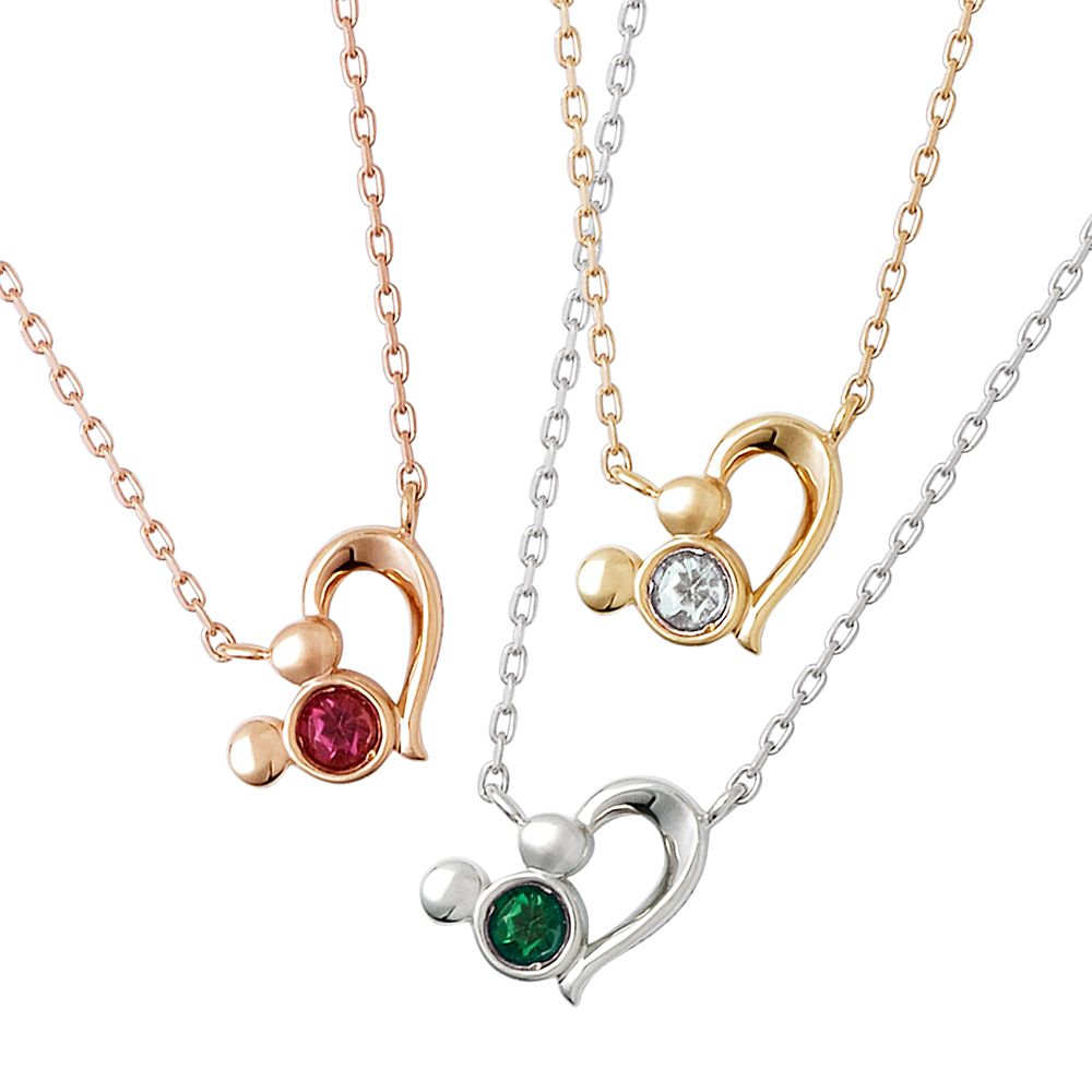 【ザ・キッス】 DI-ORDER1845 【受注生産】 誕生石 隠れミッキー ネックレス 40cm / ゴールド素材