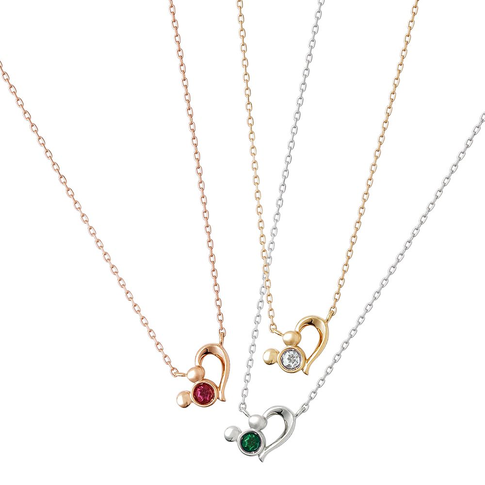 【ザ・キッス】 DI-ORDER1845 【受注生産】 誕生石 隠れミッキー ネックレス 40cm / ゴールド素材