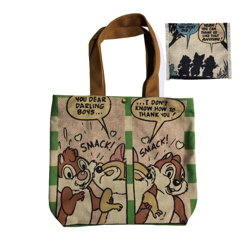 ディズニー ランデヴー 麻調 ヨコ型トートバッグ