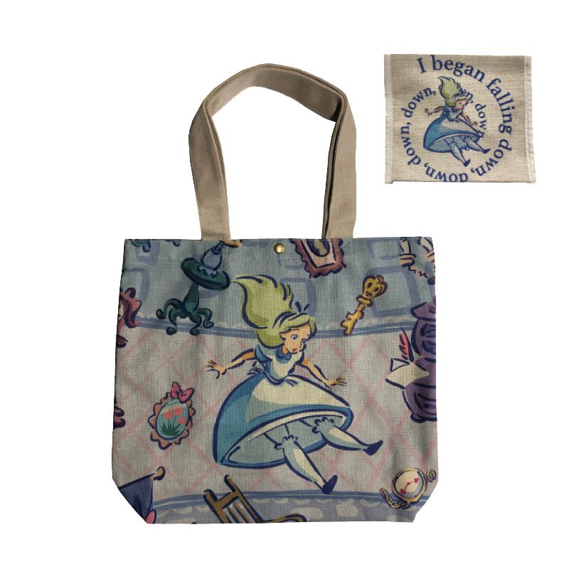 ディズニー プリンセス ランデヴー 麻調 ヨコ型トートバッグ