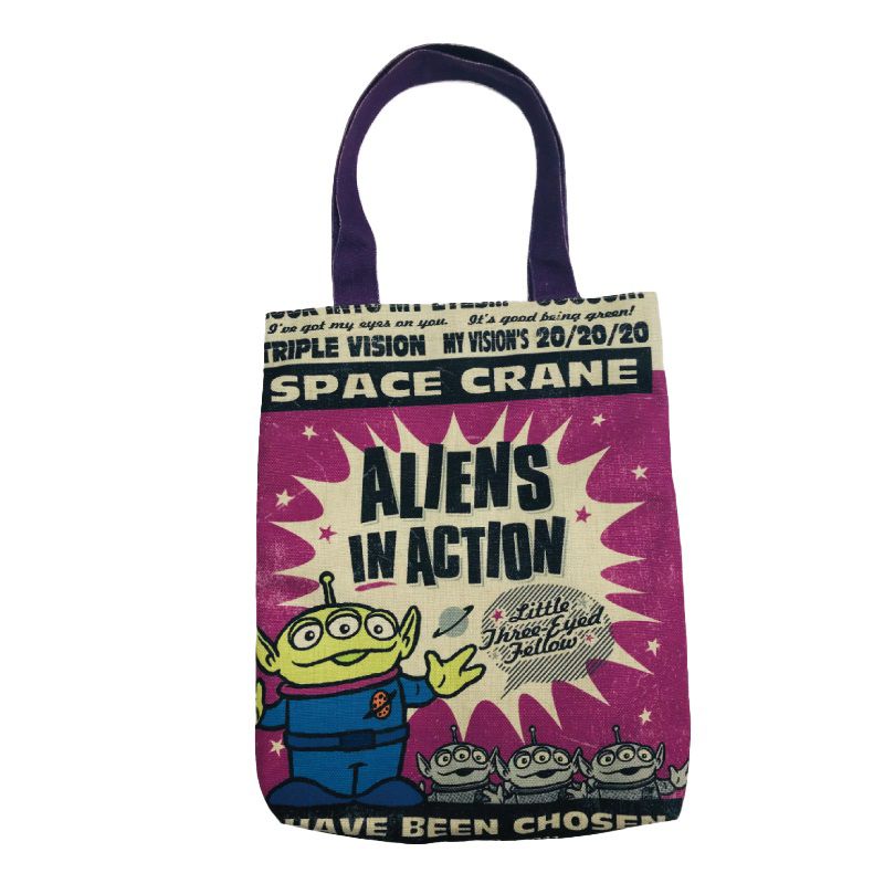 トイ・ストーリー ランデヴー 麻調タテ型トートバッグ