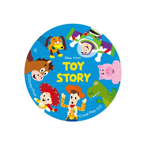 公式 ショップディズニー トイ ストーリー 缶バッジ ロゴ チーム なかま