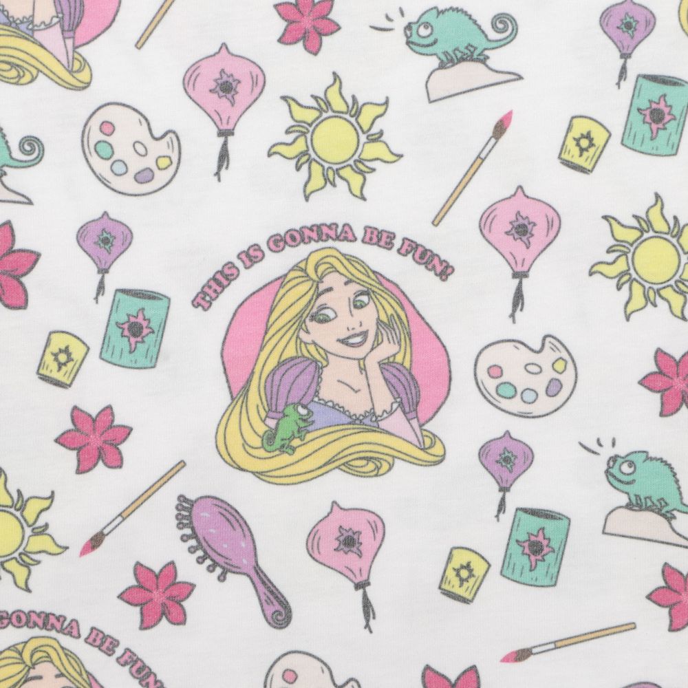 ディズニープリンセス 総柄Ｔシャツ ラプンツェル アイコン