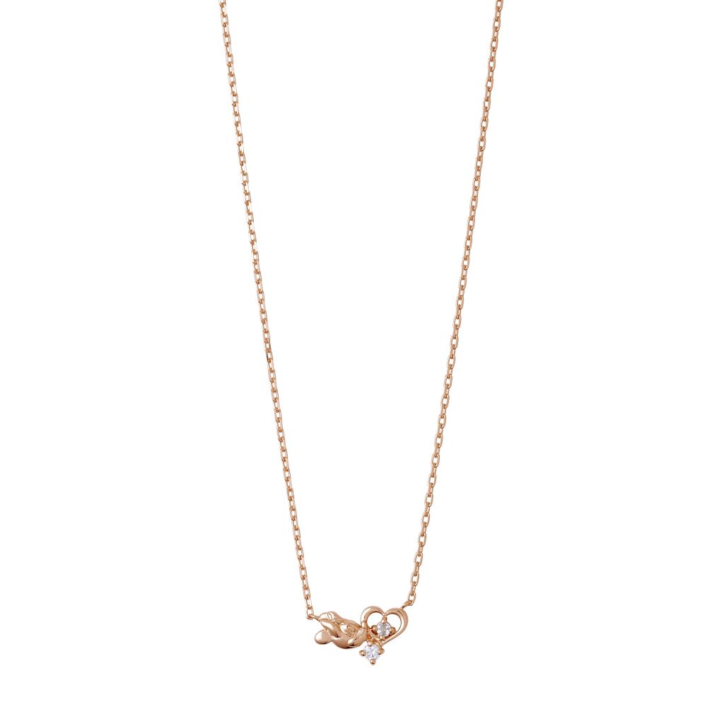 【ザ・キッス】 DI-BDSN1800 誕生石ネックレス ミニーマウス / シルバー 40cm