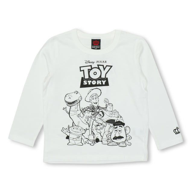【ベビードール】トイ・ストーリー キャラクターロンT 4798K / キッズ トップス 長袖 クルーネック 天竺素材 プチプラ 春秋冬 リトルグリーンメン ウッディ バズ レックス ポテトヘッド