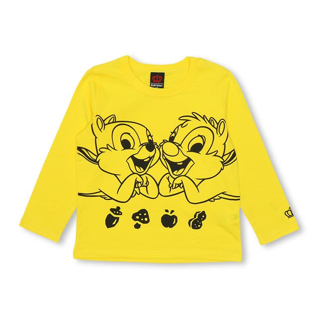 【ベビードール】チップ デール キャラクターロンT 4798K / キッズ トップス 長袖 クルーネック 天竺素材 プチプラ 春秋冬