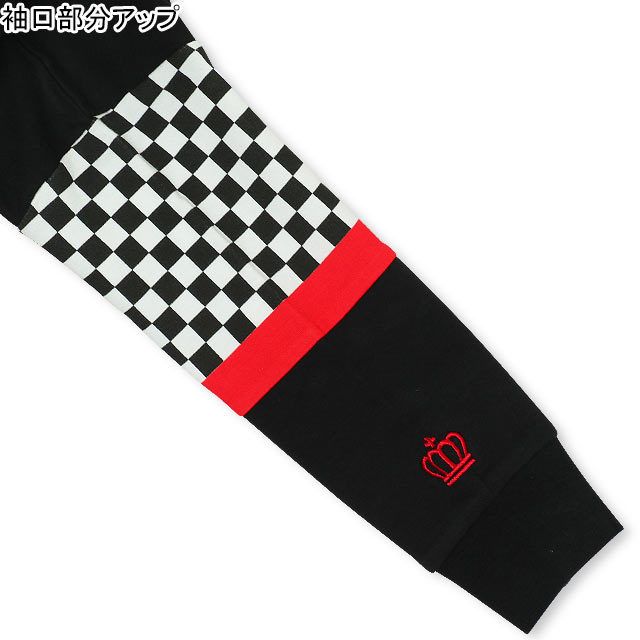 【ベビードール】カーズ 袖チェッカージャケット 4821K / ベビーサイズ キッズ トップス 長袖 アウター 羽織 90cmのみファスナーガード付き ライトニング・マックィーン