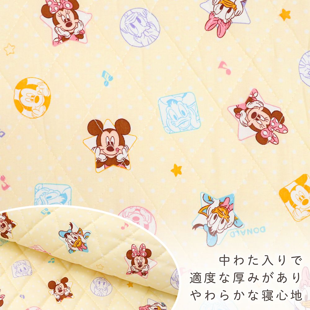 ミッキー＆フレンズ コットカバー キルト 裏面メッシュ ネームタグ付き 選べる3サイズ NZ8126-F/G/H
