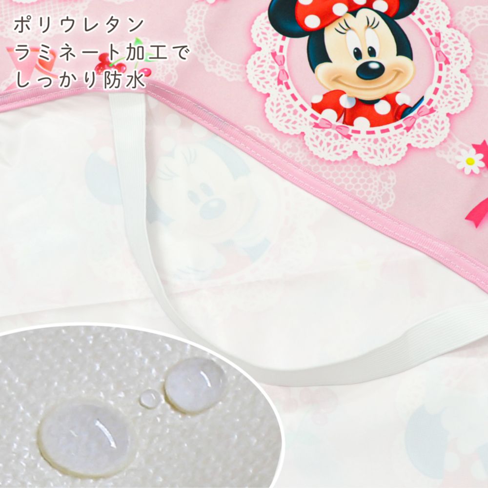 ミニー 防水 コットカバー 裏面防水 ピンク リボン レース ネームタグ付き 選べる3サイズ NZ8267-Q/R/S