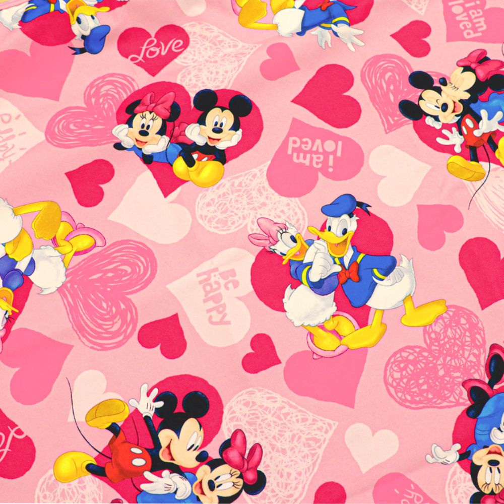 ミッキー ミニー ドナルド デイジー 防水 コットカバー 裏面防水 ハート ネームタグ付き 選べる3サイズ NZ8282-Q/R/S