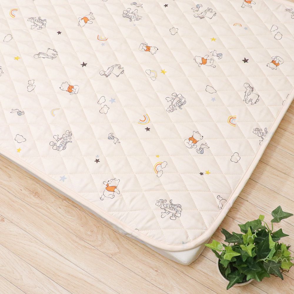 プー＆フレンズ 防水キルトパッド 選べる2サイズ 吸水加工 NZ3225-D/E