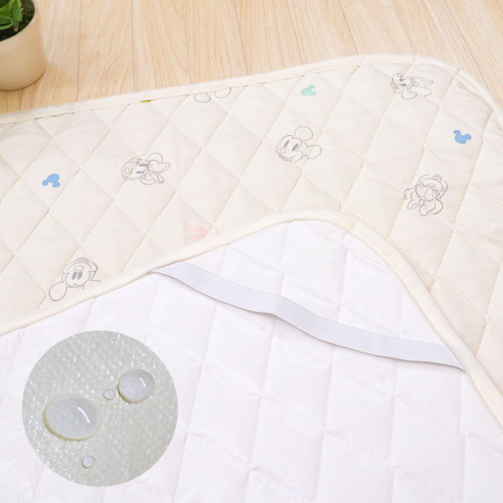 ミッキー＆ミニー 防水キルトパッド 選べる2サイズ 吸水加工 NZ3226-D/E