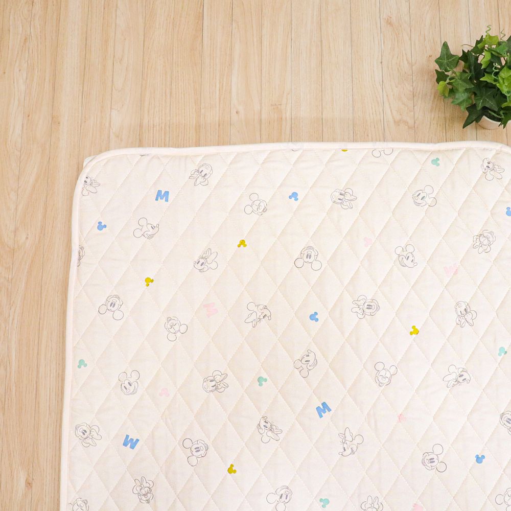 ミッキー＆ミニー 防水キルトパッド 選べる2サイズ 吸水加工 NZ3226-D/E