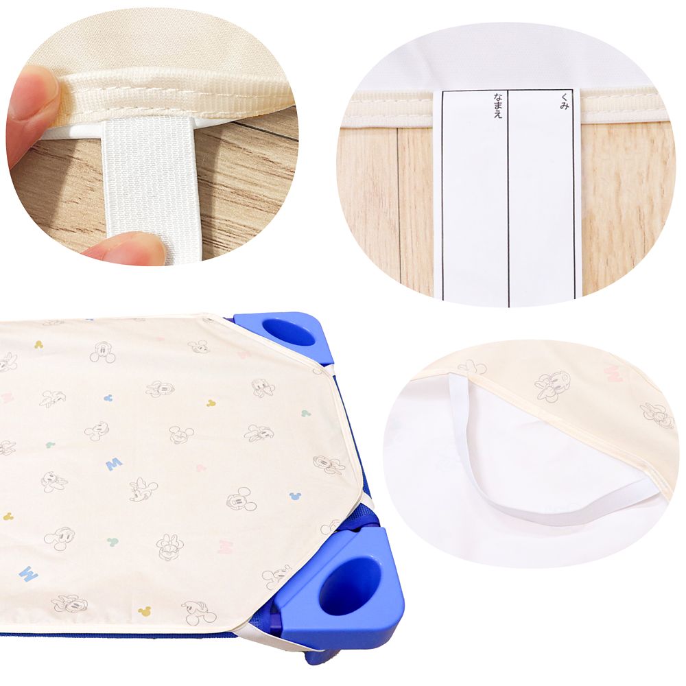 ミッキー＆ミニー 防水 コットカバー 吸水加工 ネームタグ付き 選べる3サイズ NZ3226-Q/R/S