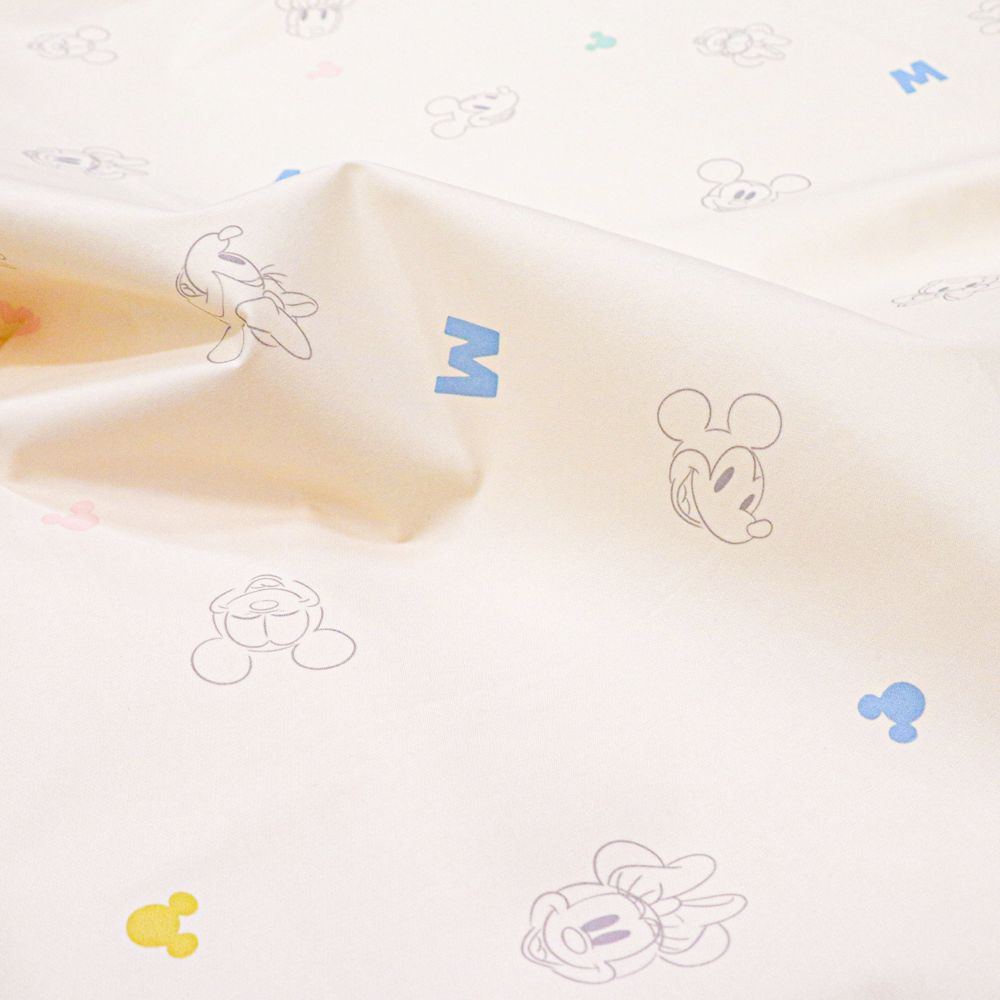 ミッキー＆ミニー フィッティングシーツ 選べる2サイズ 吸水加工 ベビー布団カバー NZ3226-T3/T4