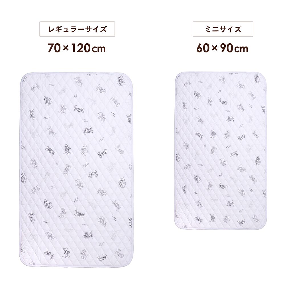 ミッキーマウス 防水キルトパッド 選べる2サイズ 吸水加工 NZ3227-D/E