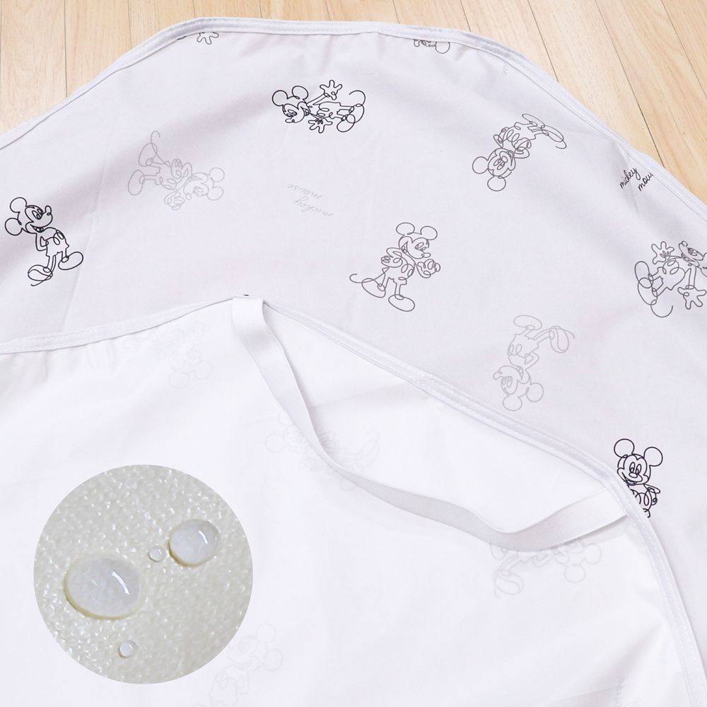 ミッキーマウス 防水 コットカバー 吸水加工 ネームタグ付き 選べる3サイズ NZ3227-Q/R/S