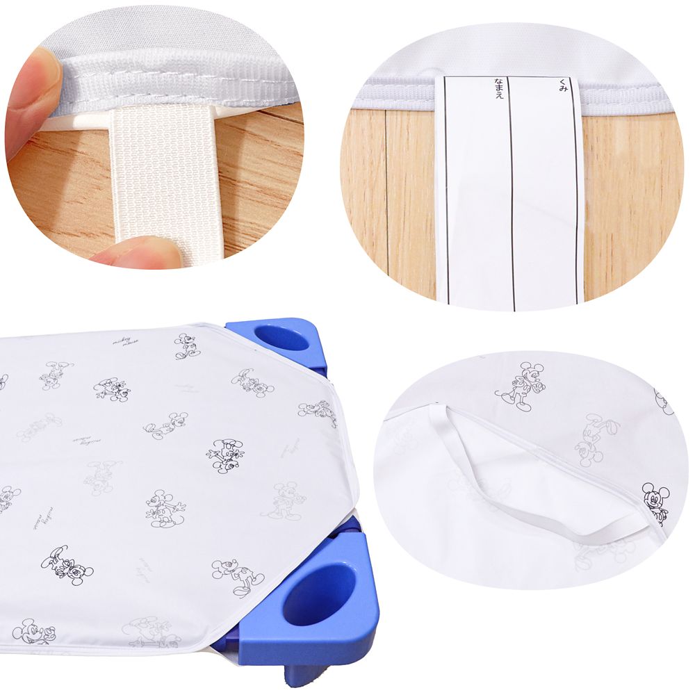 ミッキーマウス 防水 コットカバー 吸水加工 ネームタグ付き 選べる3サイズ NZ3227-Q/R/S