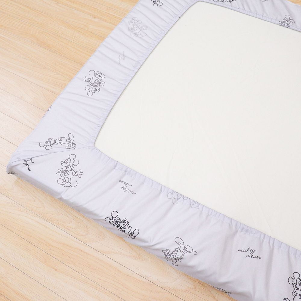 ミッキーマウス フィッティングシーツ 選べる2サイズ 吸水加工 ベビー布団カバー NZ3227-T3/T4