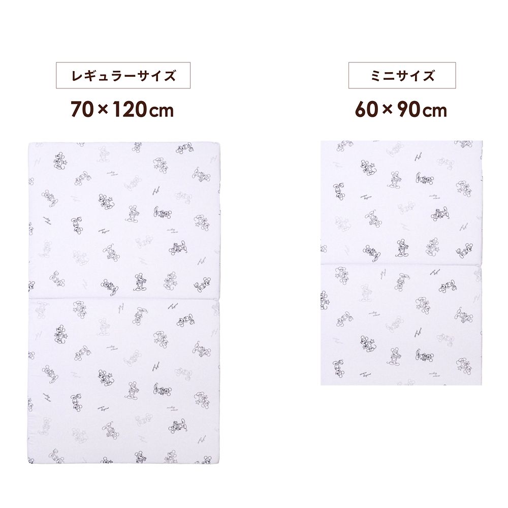 ミッキーマウス 固わた敷き布団  ベビー敷き布団 ベビーベッド用マットレス 選べる2サイズ NZ3227-V/W