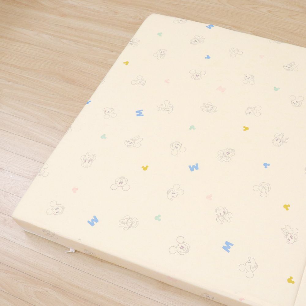 ミッキー＆ミニー 固わた敷き布団 4点セット マットレス 防水シーツ キルトパッド シーツ 選べる2サイズ NZ3226-VS/WS