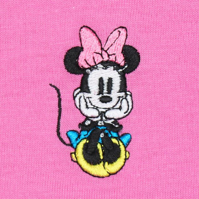 【ベビードール】ミニー 親子お揃い 刺繍Tシャツ 5066K os21