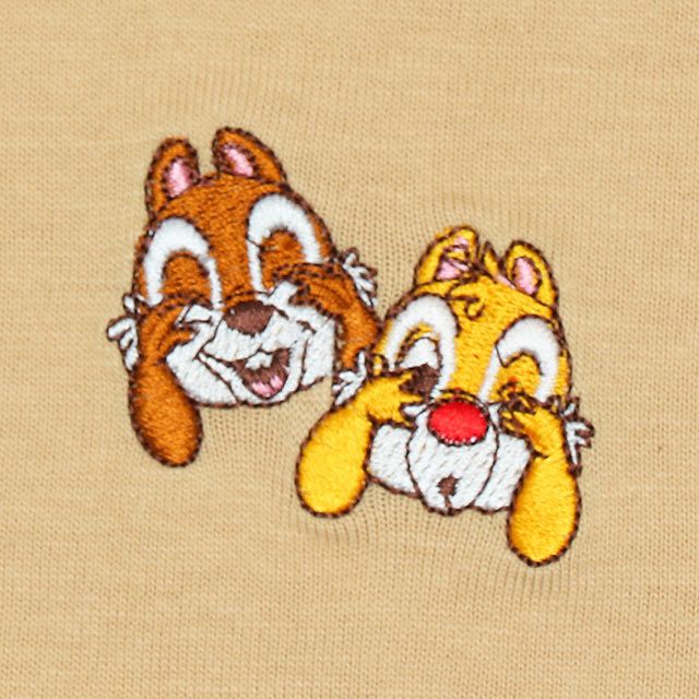 【ベビードール】チップ＆デール 親子お揃い 刺繍Tシャツ 5066K os21