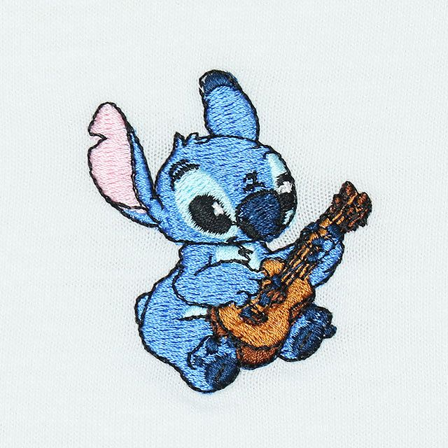 【ベビードール】スティッチ 親子お揃い 刺繍Tシャツ 5066K os21