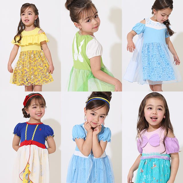 【ベビードール】ジャスミン なりきるワンピース 5127K / ベビーサイズ キッズ トップス 半袖 上下セパレート ズボン パンツ シフォン フリル ウエスト総ゴム プリンセス 仮装 コスチューム コスプレ