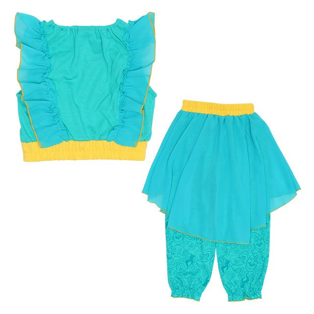 【ベビードール】ジャスミン なりきるワンピース 5127K / ベビーサイズ キッズ トップス 半袖 上下セパレート ズボン パンツ シフォン フリル ウエスト総ゴム プリンセス 仮装 コスチューム コスプレ