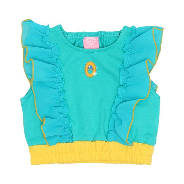 【ベビードール】ジャスミン なりきるワンピース 5127K / ベビーサイズ キッズ トップス 半袖 上下セパレート ズボン パンツ シフォン フリル ウエスト総ゴム プリンセス 仮装 コスチューム コスプレ