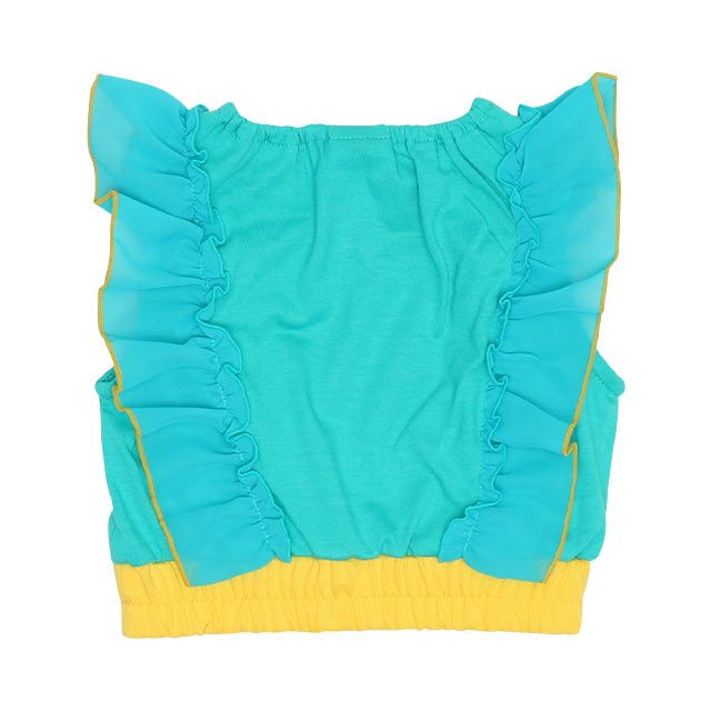 【ベビードール】ジャスミン なりきるワンピース 5127K / ベビーサイズ キッズ トップス 半袖 上下セパレート ズボン パンツ シフォン フリル ウエスト総ゴム プリンセス 仮装 コスチューム コスプレ