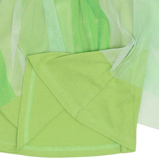 【ベビードール】ティンカーベル なりきるワンピース 5127K / ベビーサイズ キッズ トップス 半袖 チュール パフスリーブ ウエストゴム入り 仮装 コスチューム コスプレ