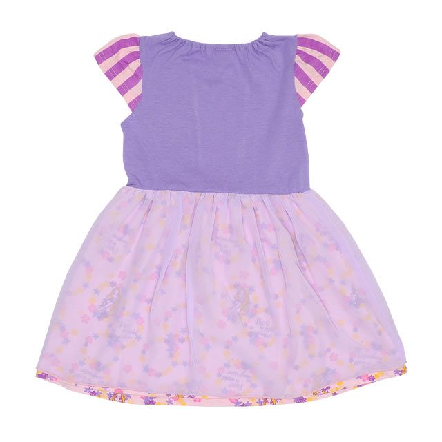 【ベビードール】ラプンツェル なりきるワンピース 5127K / ベビーサイズ キッズ トップス 半袖 シフォン ウエストゴム入り プリンセス 仮装 コスチューム コスプレ