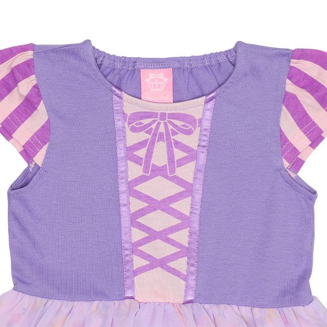 【ベビードール】ラプンツェル なりきるワンピース 5127K / ベビーサイズ キッズ トップス 半袖 シフォン ウエストゴム入り プリンセス 仮装 コスチューム コスプレ