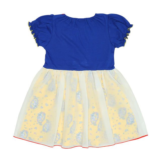 【ベビードール】白雪姫 なりきるワンピース 5127K / ベビーサイズ キッズ トップス 半袖 シフォン フリル パフスリーブ ウエストゴム入り リボンモチーフ プリンセス 仮装 コスチューム コスプレ