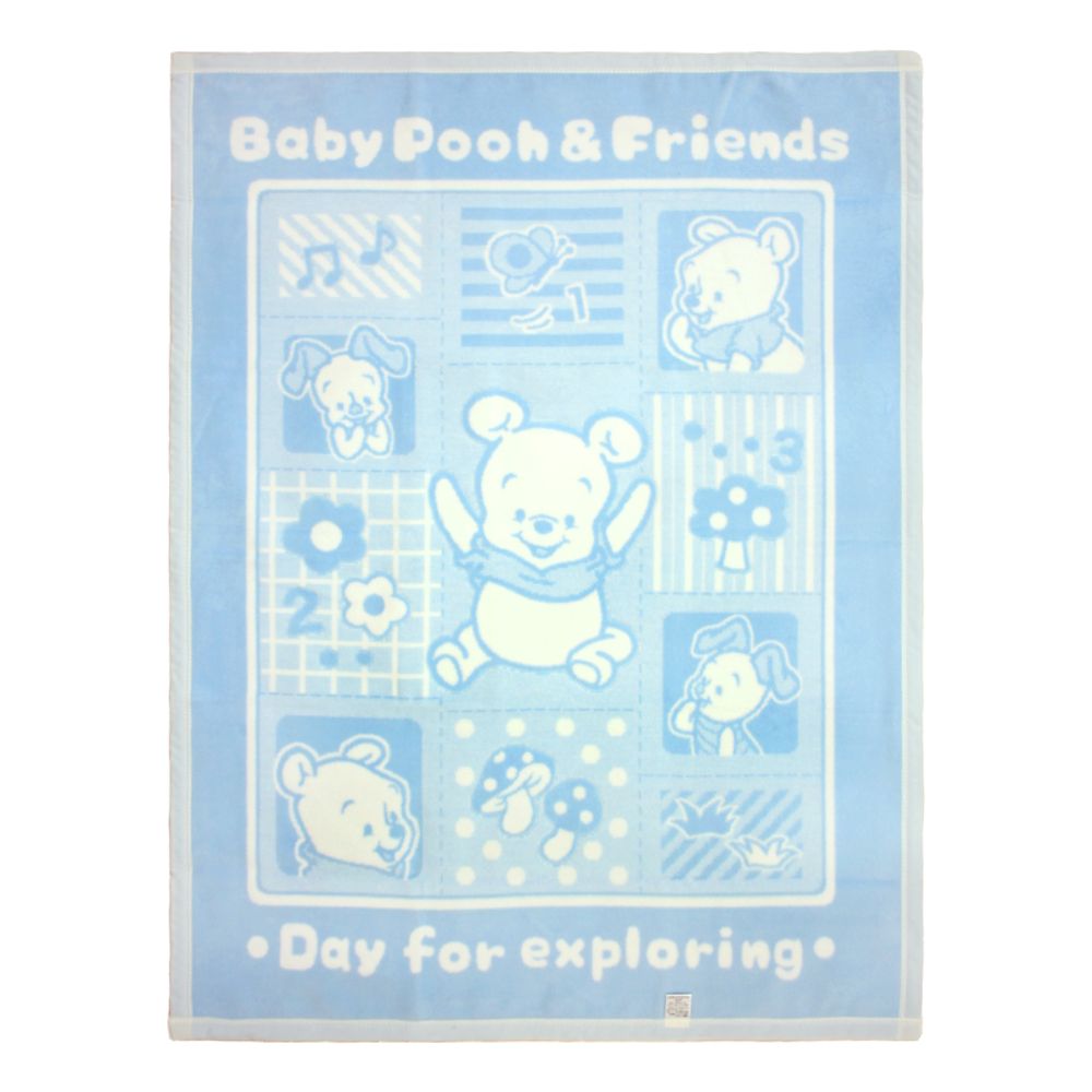 プーさん ピグレット 綿毛布 85&times;115cm 綿100％ 日本製 ベビープー 選べる3カラー 日本製 NZ1335