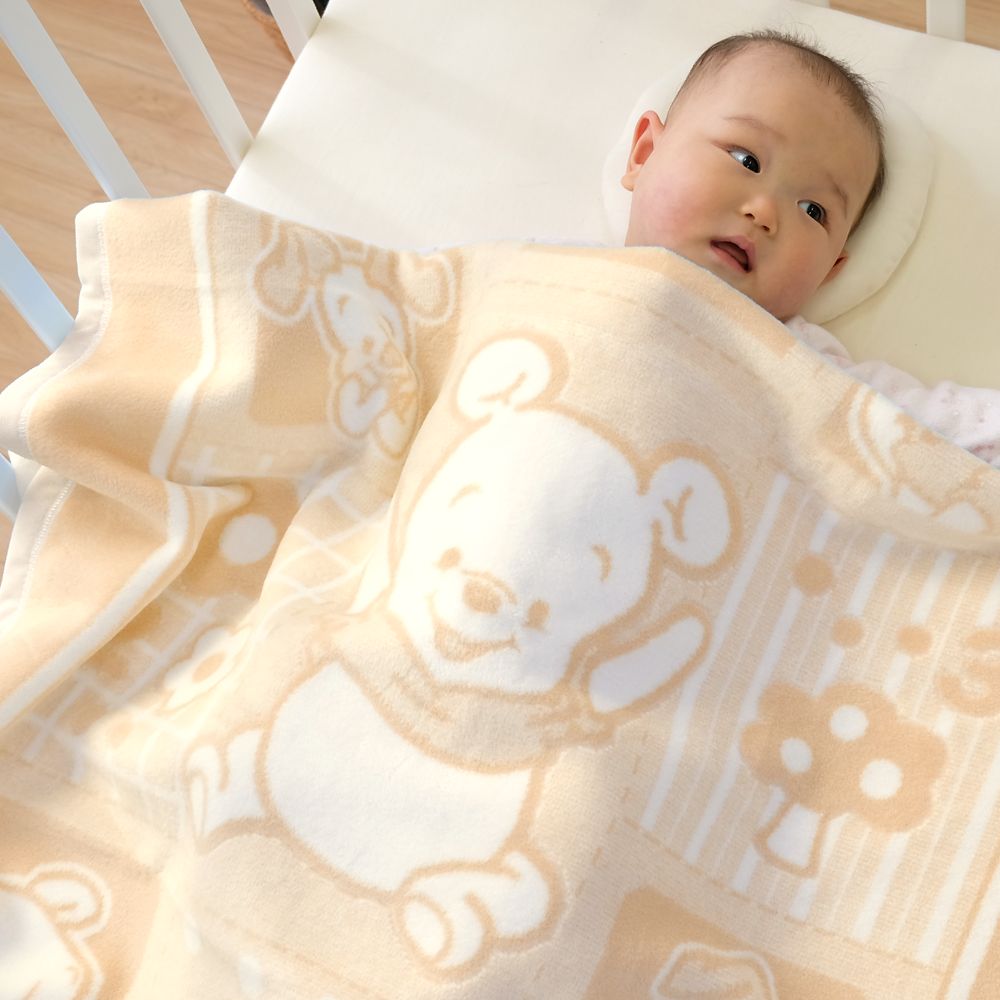 プーさん ピグレット 綿毛布 85&times;115cm 綿100％ 日本製 ベビープー 選べる3カラー 日本製 NZ1335