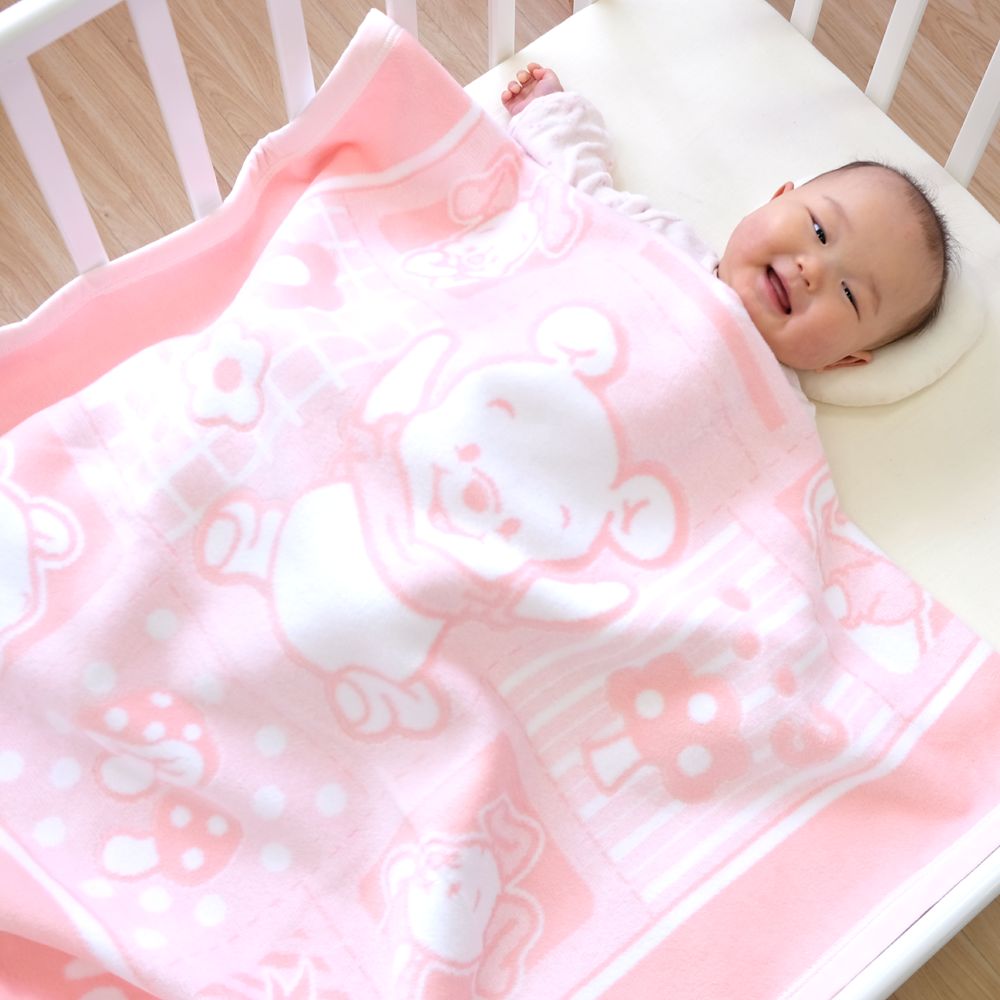 プーさん ピグレット 綿毛布 85&times;115cm 綿100％ 日本製 ベビープー 選べる3カラー 日本製 NZ1335