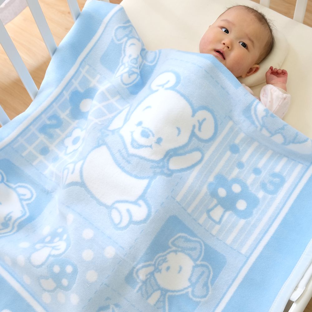 プーさん ピグレット 綿毛布 85&times;115cm 綿100％ 日本製 ベビープー 選べる3カラー 日本製 NZ1335