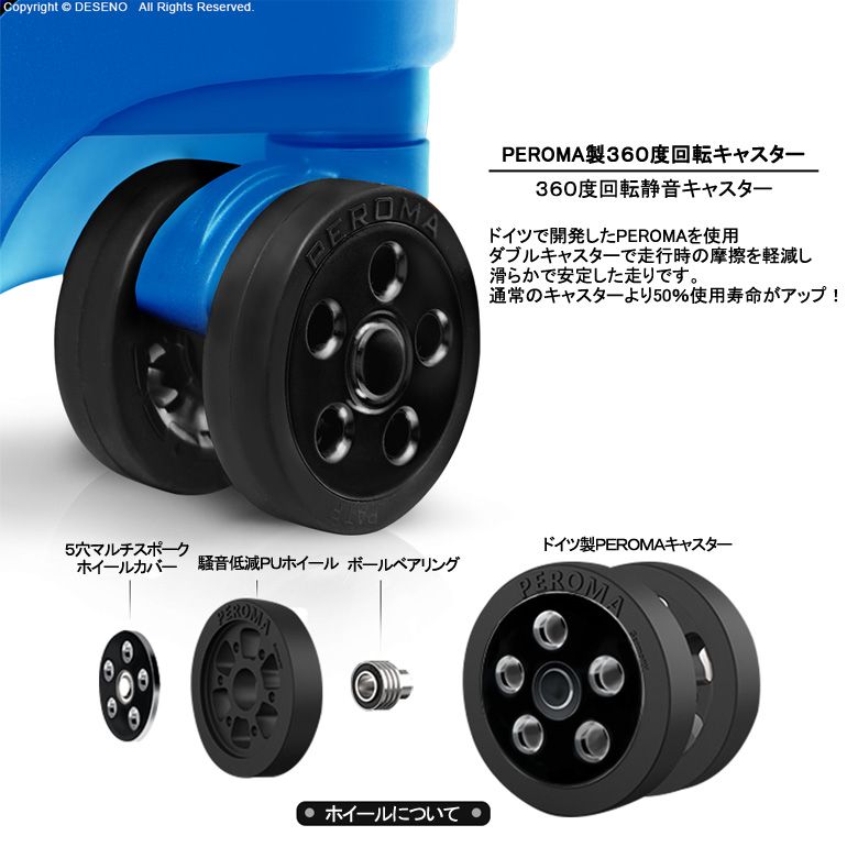 【deseno】マーベル　キャプテンアメリカ　スーツケース　アルミフレーム