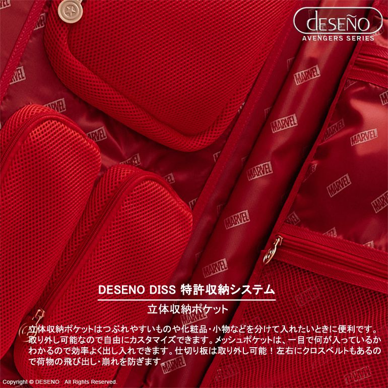 【deseno】マーベル　キャプテンアメリカ　スーツケース　アルミフレーム